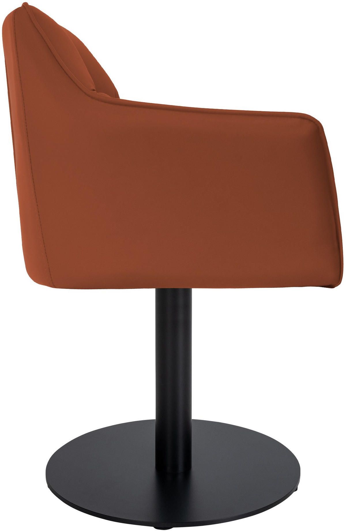 SESSEL Lederlook hellbraun - Hellbraun/Schwarz, Textil/Metall (64/75/48cm) - CLP