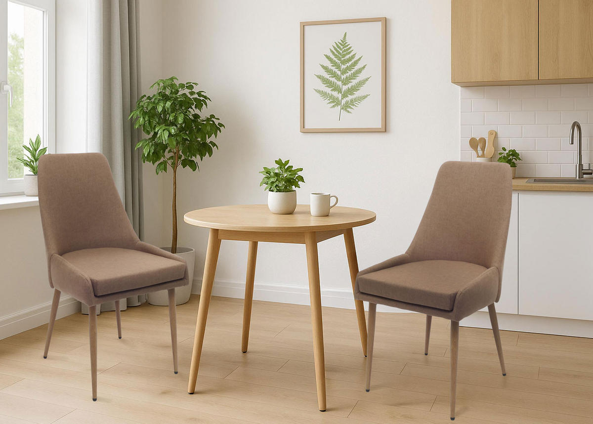 ESSZIMMERSTUHL Braun 2er-Set - Braun, Textil (50/92/60cm) - MCW