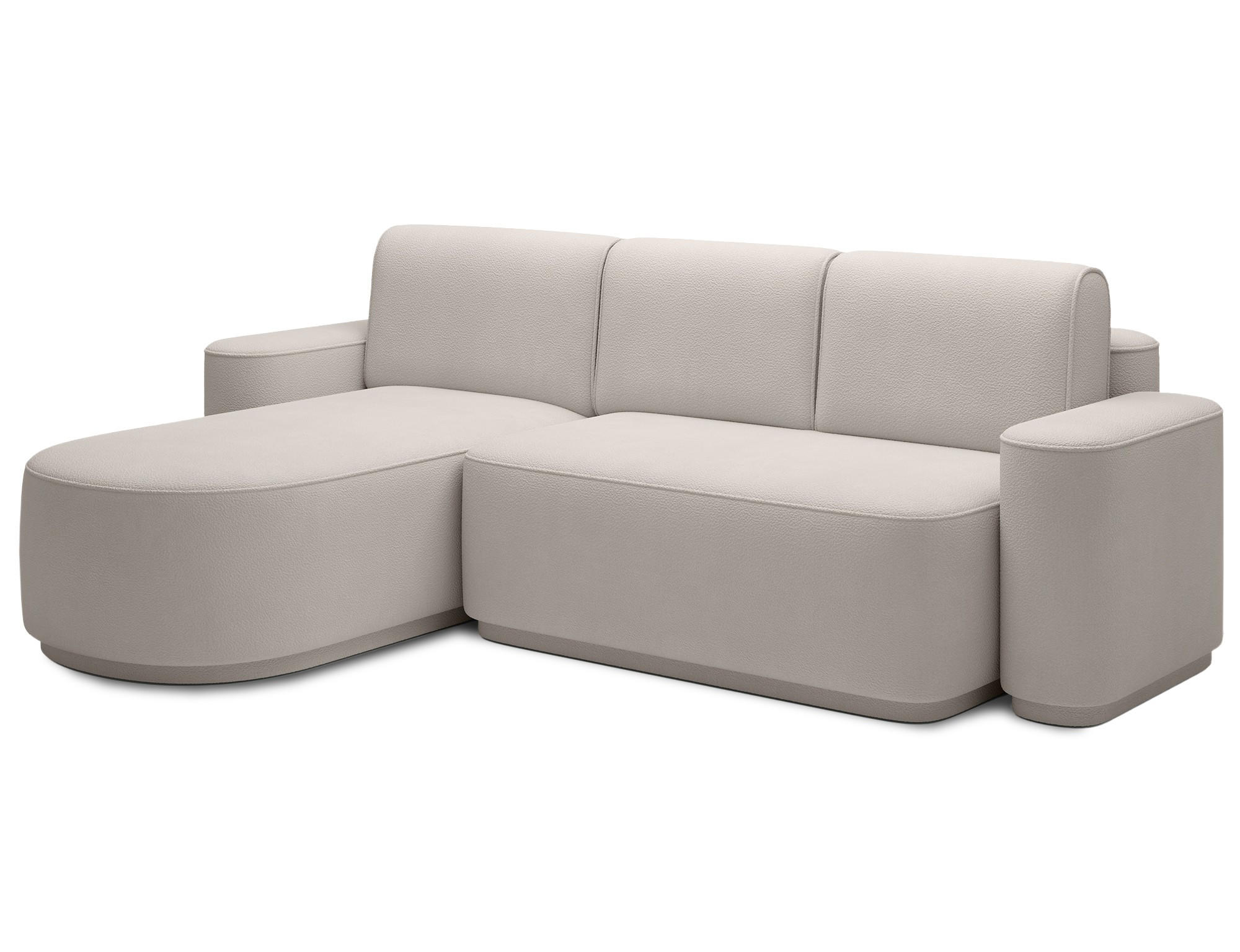 ECKSOFA RUMA - Creme (Amore 01) - Creme, Holzwerkstoff (285/180cm) - Möblo