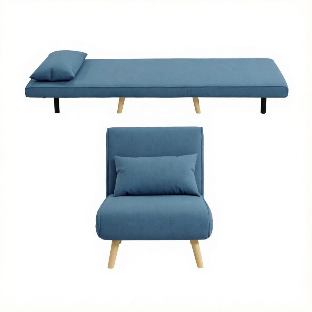 ComfortXL Schlafsessel Blau 72x85x75 cm