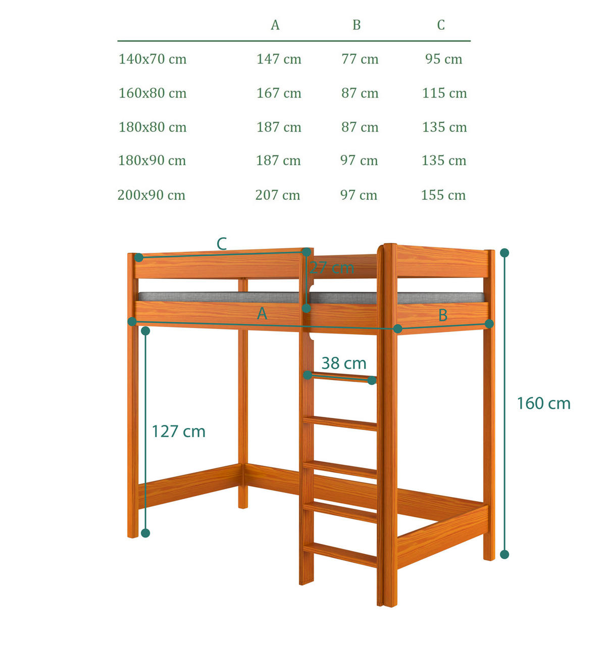HOCHBETT Hugo 140x70 teak - Braun, Holzwerkstoff (70/140cm)
