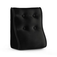 RÜCKENKISSEN Kopfteilkissen Samt Schwarz 50/22cm - Schwarz, Textil (22/50cm) - Vercart