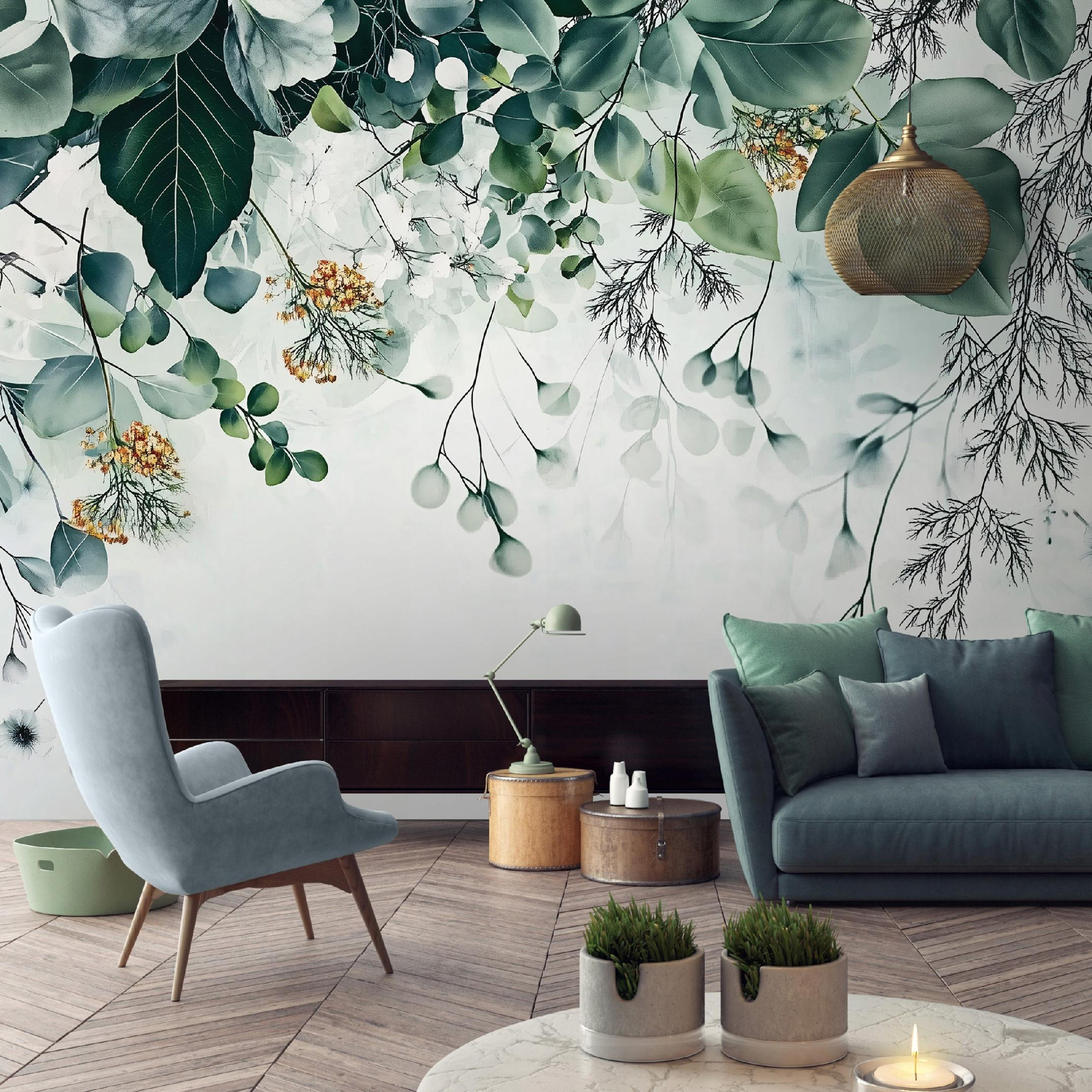 FOTOTAPETE Blätter Grün Natur Vlies Tapete Wohnzimmer Schlafzimmer 250x175 - Grün, Papier (250/175cm) - Wallarena