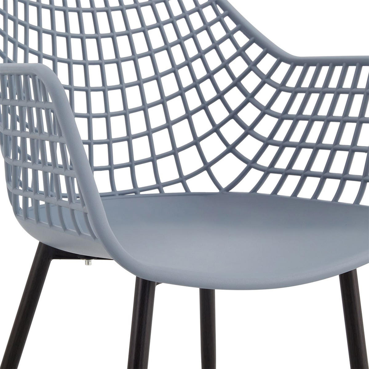 ESSZIMMERSTUHL LUCIA 4ER-SET - Hellgrau, Textil (58/85/55cm) - IDIMEX