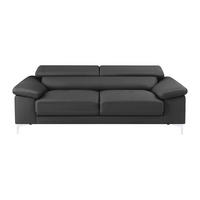 SOFA ohne Schlafmöglichkeit - 3 Personen - Leder - Anthrazitgrau - - Anthrazit, Leder (210/73/103cm) - Vente-Unique