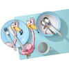 KINDERGESCHIRR Happy Zoo Flamingo 8er Set - Hellblau, Keramik (1/1/1cm) - Ritzenhoff Breker