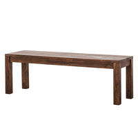 SITZBANK - Sheesham massiv - gewachst - Sheeshamfarben, Holz (140/45/40cm) - home24