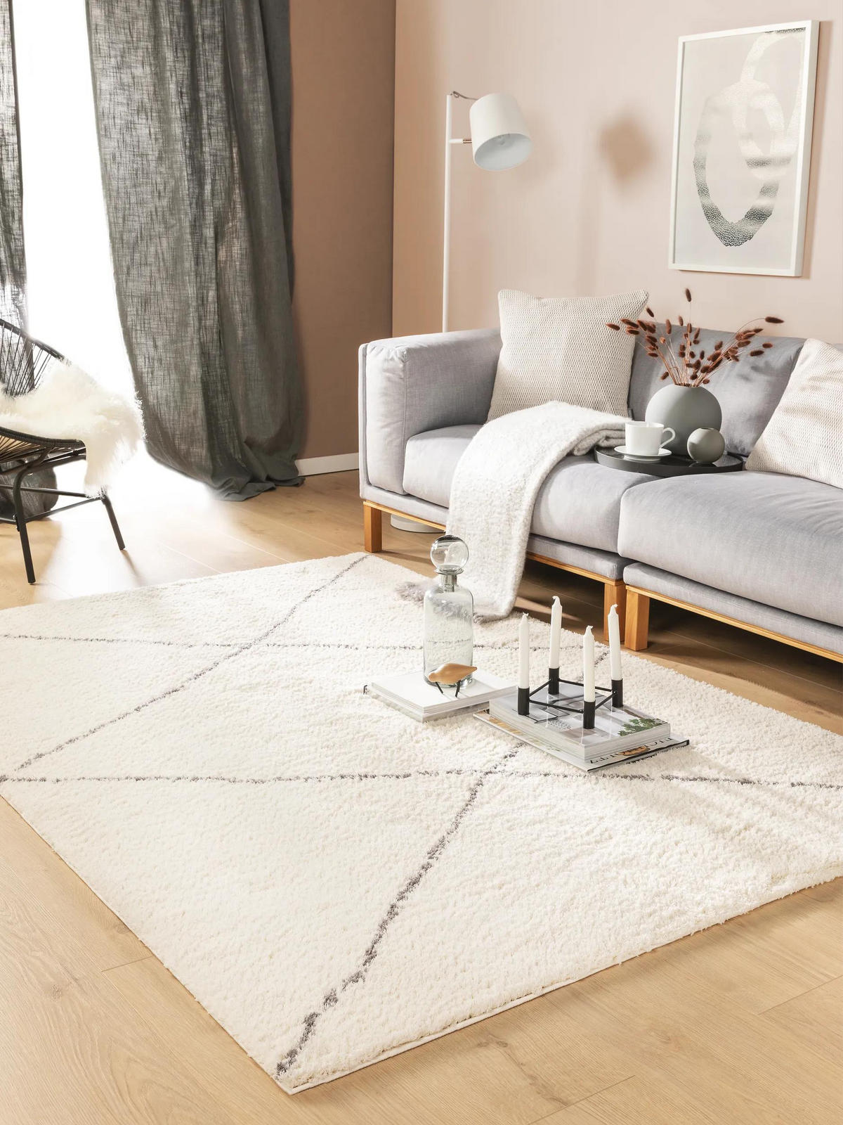 HOCHFLORTEPPICH Benno Cream 160x230 cm - Creme, Textil (160/230cm) - benuta Nest