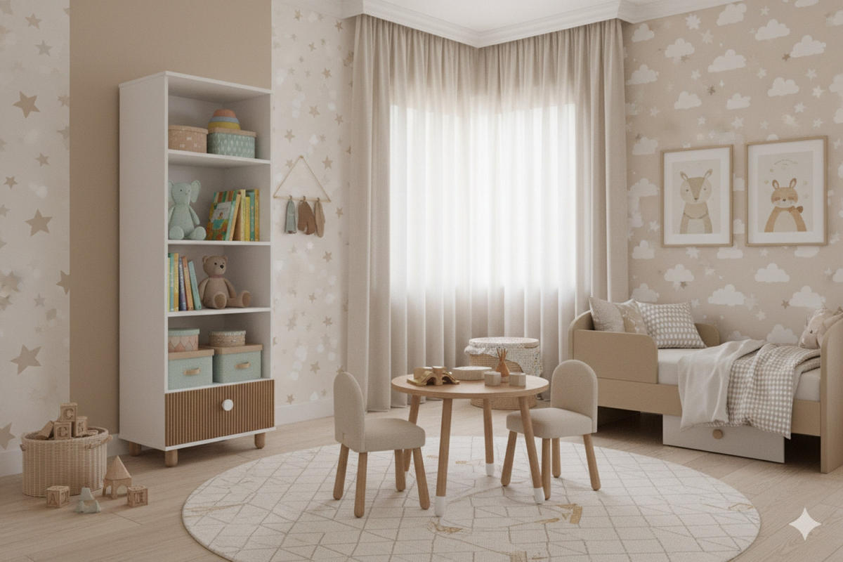 KINDERREGAL Bebella - Weiß, Holzwerkstoff (48/186/64cm) - kiki design