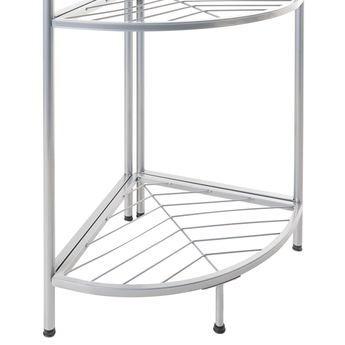 ECK-GARDEROBENSTÄNDER Silber Lawton - Silberfarben, Metall (53/160/37cm) - Beliani