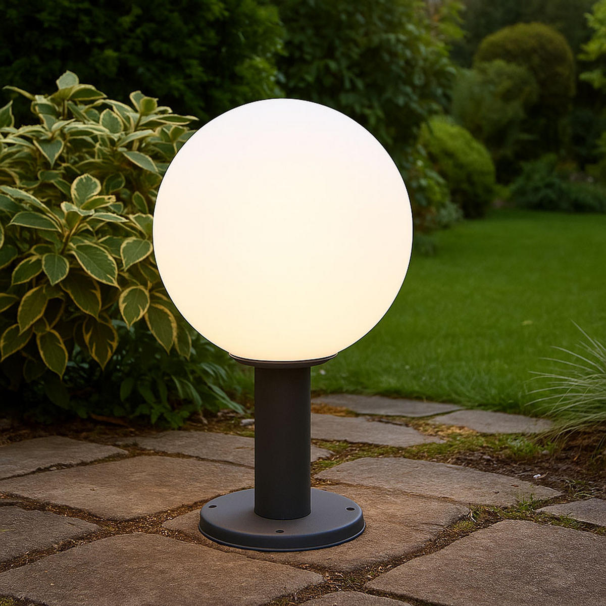LED AUSSENLEUCHTE Aluminium Anthrazit - Anthrazit, Glas (25/25/38cm) - Globo Lighting