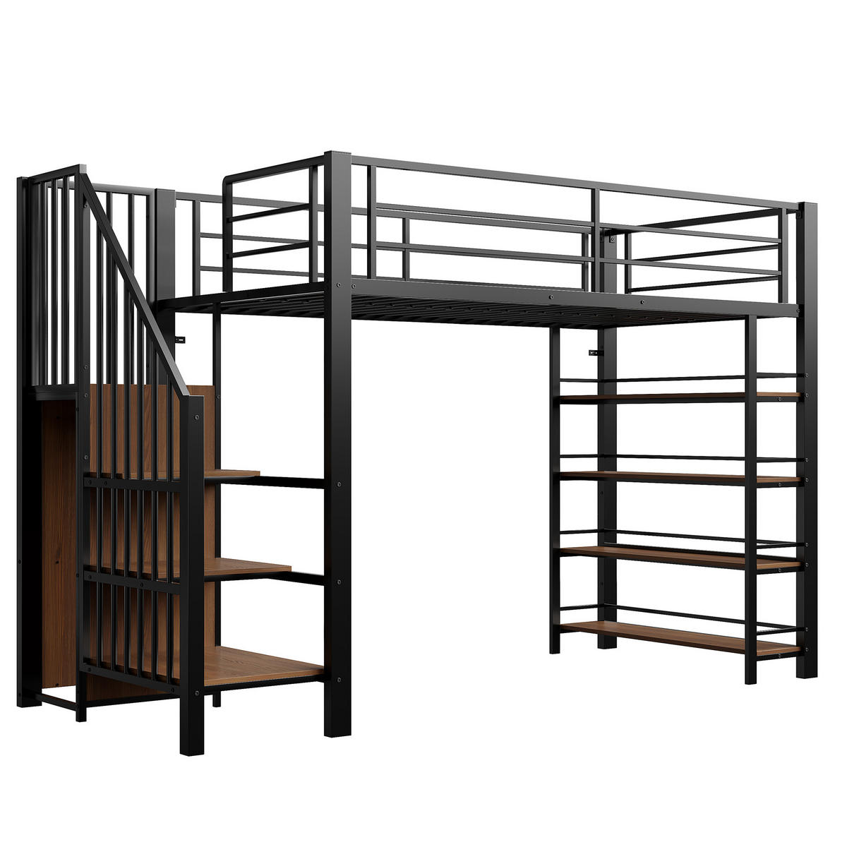 HOCHBETT 90/200 cm Schwarz - Schwarz, Metall - Raumix