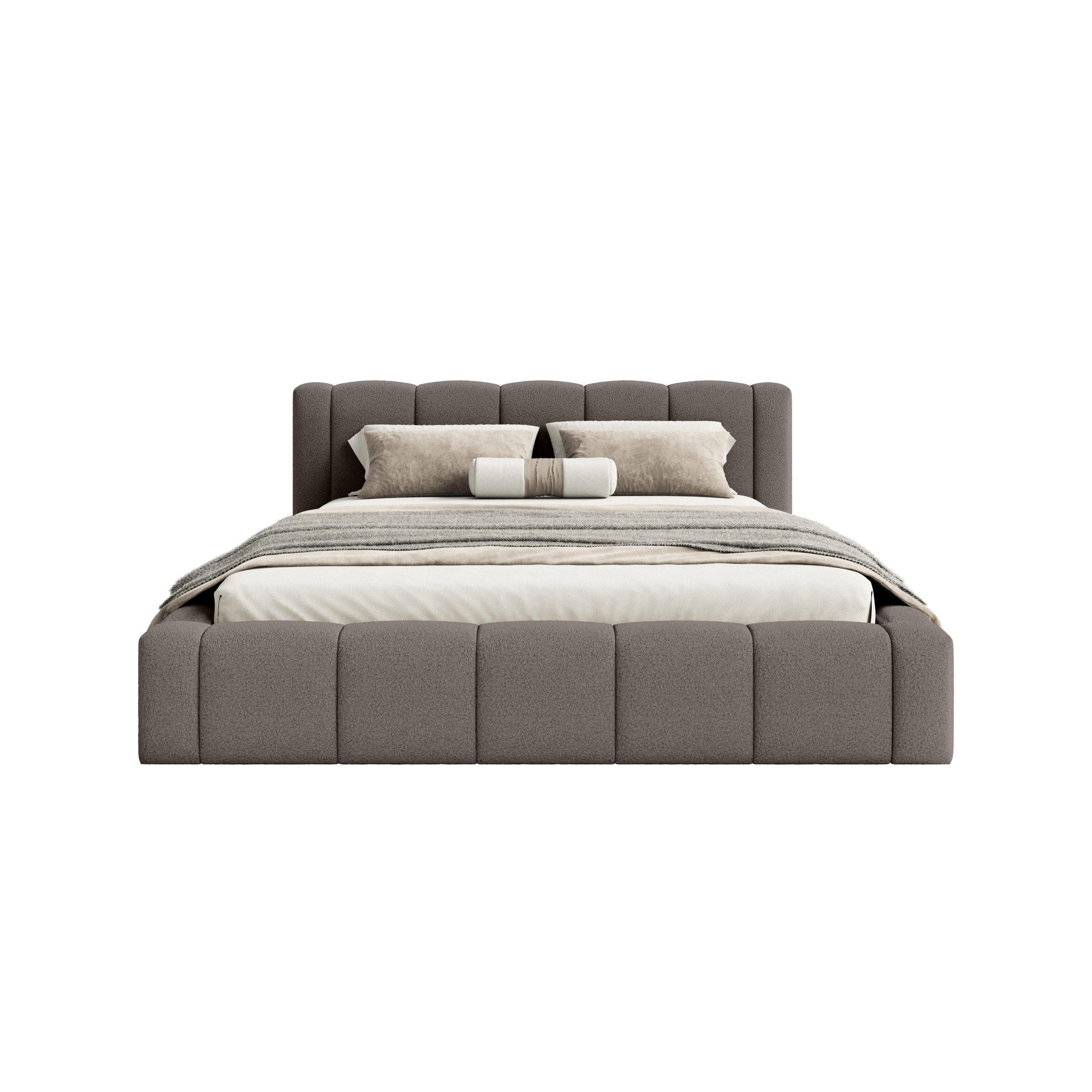 POLSTERBETT Nedi 160x200 cm, Braun - Braun, Textil (160/200cm) - Fedve