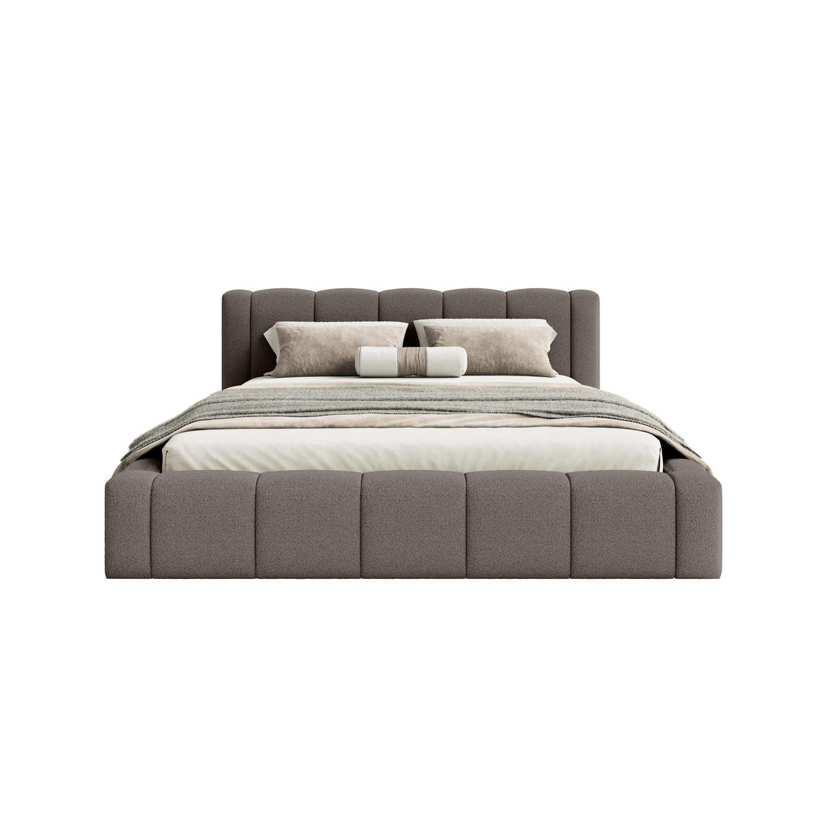 POLSTERBETT Nedi 160x200 cm, Braun - Braun, Textil (160/200cm) - Fedve