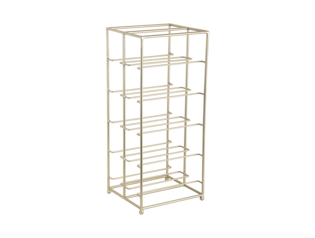 WEINREGAL Dual Floor 25/22/57 cm - Goldfarben, Metall (22/57/25cm) - Present Time