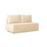 SCHLAFSOFA mit Bettkasten DUO, Stoff Velo, Ecru - Ecru, Holz (198/89/90cm) - Kaiser Möbel