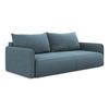 3-SITZER SOFA mit Schlaffunktion Strukturstoff Stoff Blau - Blau/Schwarz, Kunststoff/Textil (216/86/105cm) - LaMiaSofa