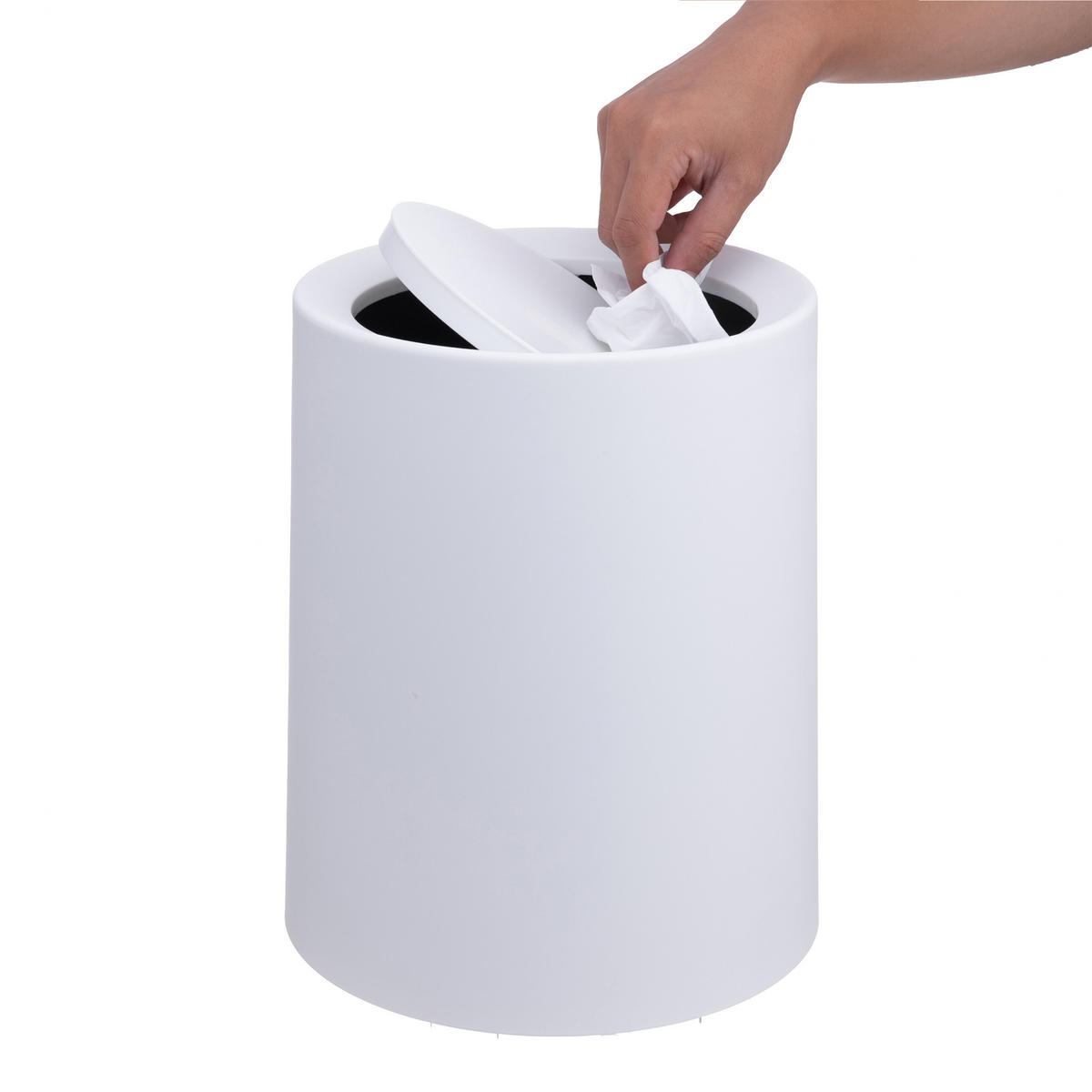 MÜLLEIMER - Weiß, Kunststoff (26/31.5/26cm) - Relaxdays
