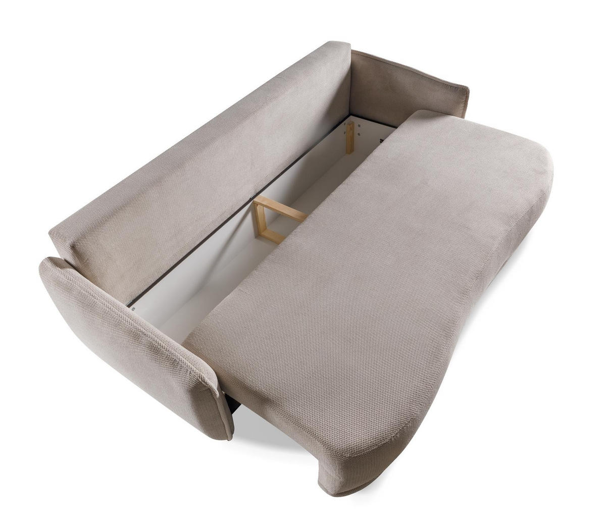 SOFA Perugia Grau, mit Schlaffunktion - Grau, Holzwerkstoff (231/93/106cm) - Bettso