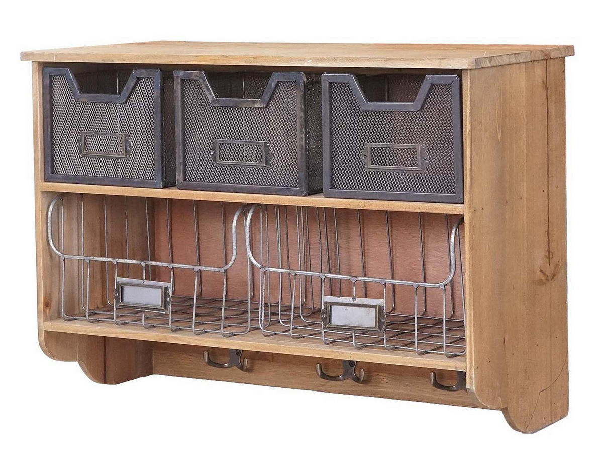 WANDGARDEROBE KÜCHENREGAL Braun - Braun, Holz (60/42/24cm) - MCW