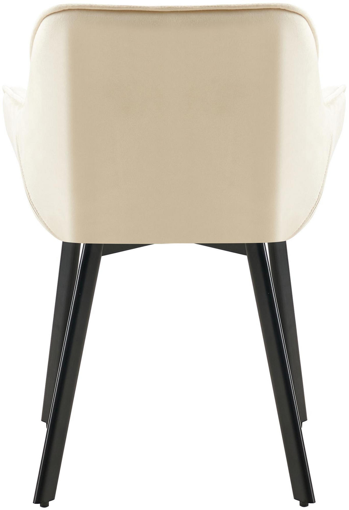 ESSZIMMERSTUHL 2er Set Vover Samt Creme Wohnzimmerstuhl - Creme, Textil (57/84/62cm) - DELUKE