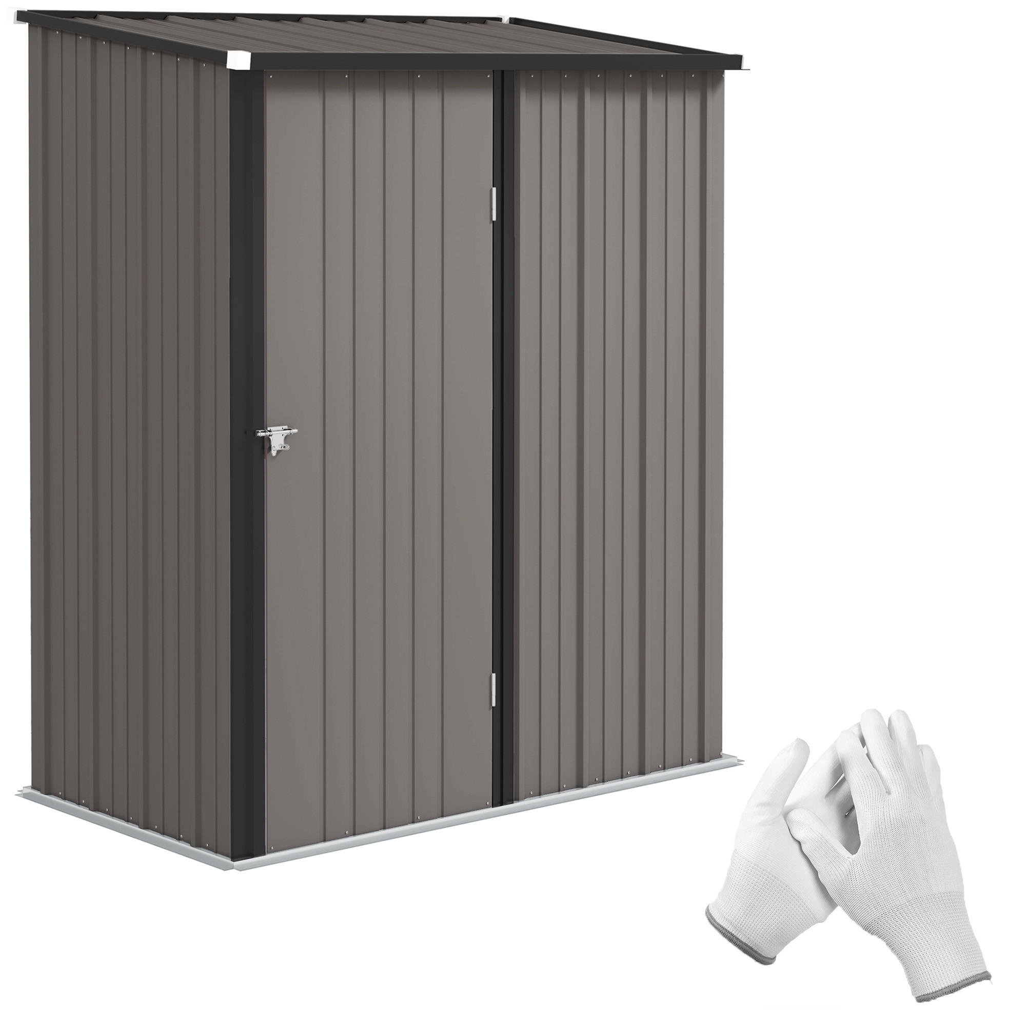 ComfortXL Gartenschuppen Hellgrau 94.5x196x161.5 cm