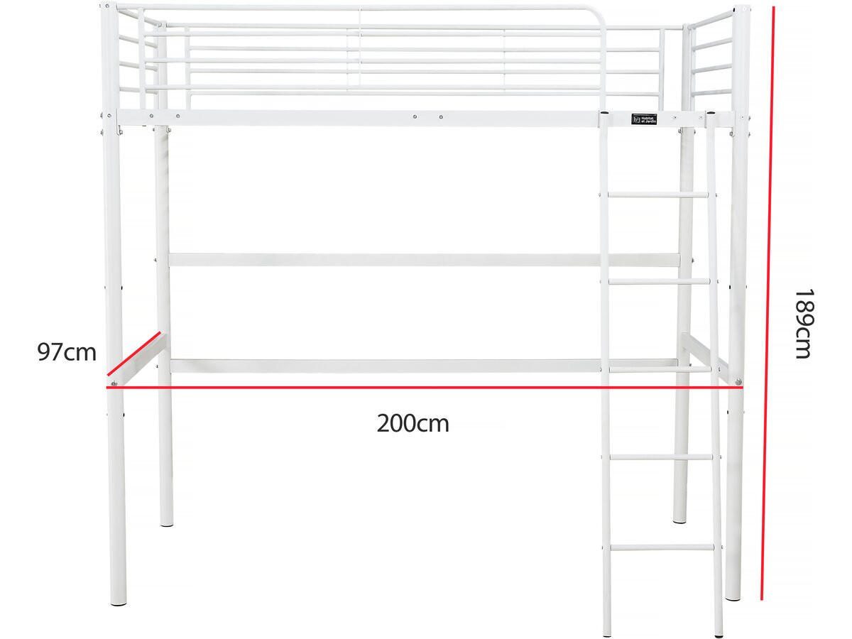 ETAGENBETT alora weiss - Weiß, Metall - Habitat Garten