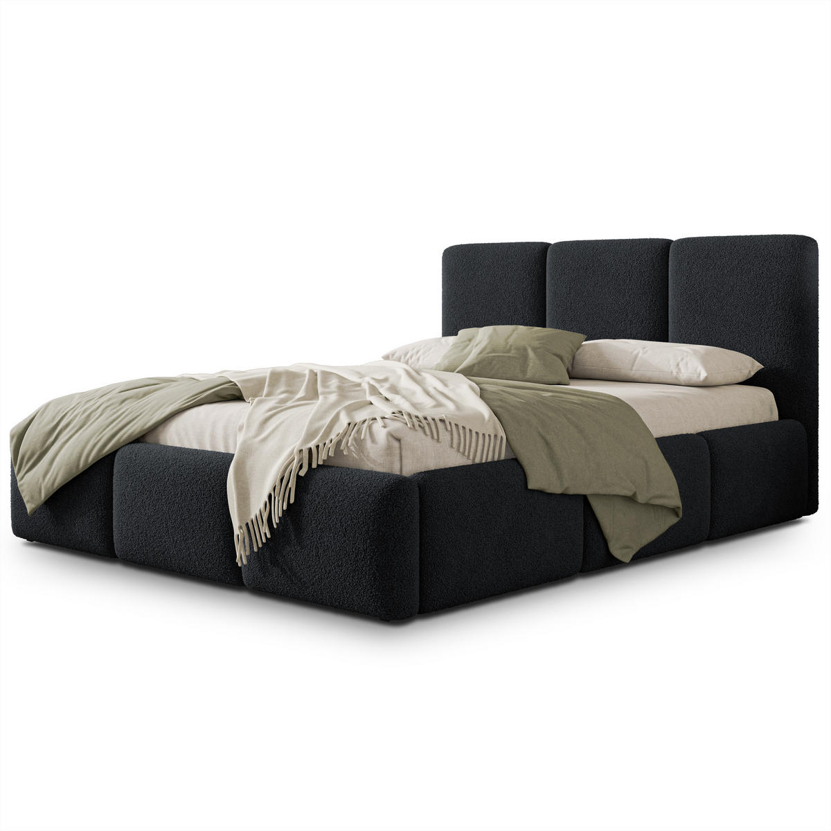 ČALOUNĚNÁ Postel ARSIL 160x200 cm Černá - černá, kompozitní dřevo/textil (160/200cm) - MASSENO