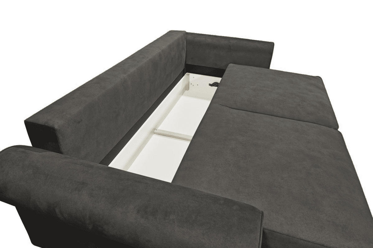 2-SITZER mit Schlaffunktion und Bettkasten - Anthrazit/Bernsteinfarben, Kunststoff/Textil (252/102/115cm) - ed exciting design