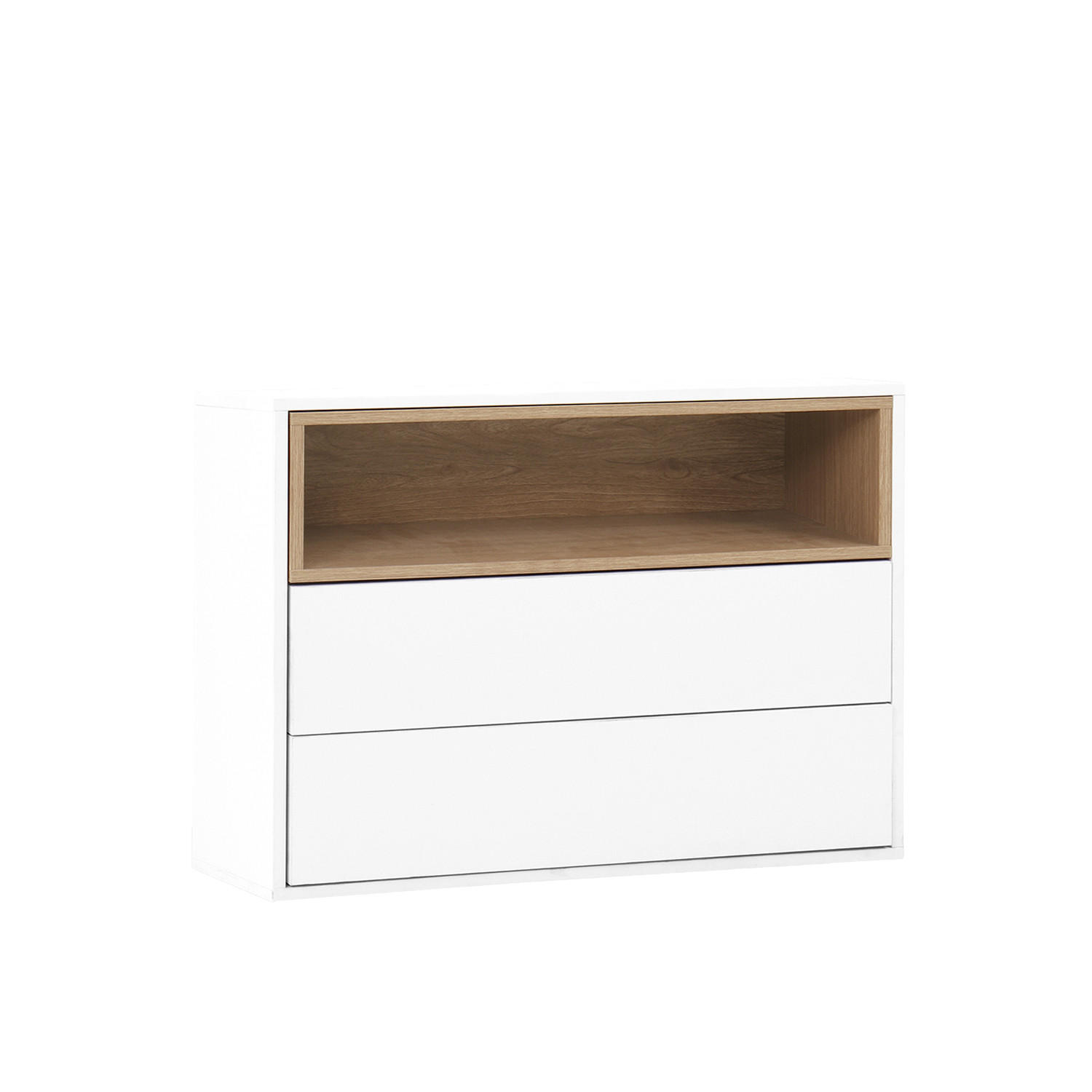 KONSOLE SCHWEBENDES ELEMENT IM FLUR Hazan Zweifarbig 75 cm x 60 cm - Multicolor, Holzwerkstoff (75/60/25cm) - Klast Home