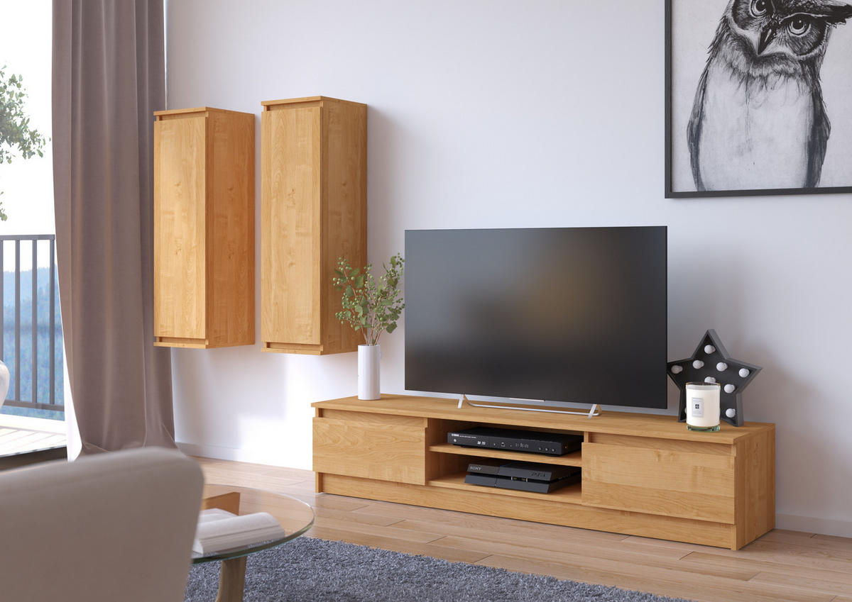 LOWBOARD Erlefarben 33/160/40 - Erlefarben, Holzwerkstoff (160/33/40cm) - RAUMHIRSCH FURNITURE