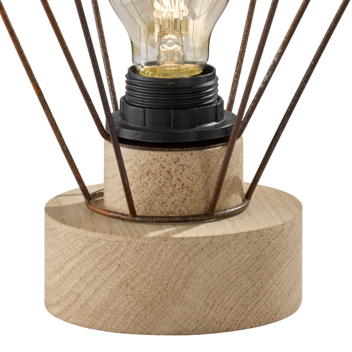 TISCHLEUCHTE Holz Rostfarben - Braun, Holz (19/19/22.5cm)