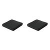 SITZKISSEN Rippe 60/60 cm 2er-Set - Schwarz, Textil (60/8/60cm) - Madison