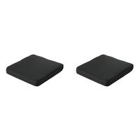 SITZKISSEN Rippe 60/60 cm 2er-Set - Schwarz, Textil (60/8/60cm) - Madison