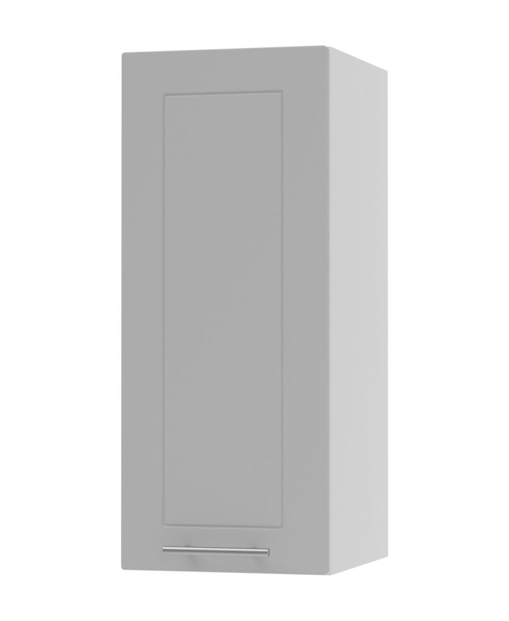 KÜCHENHÄNGESCHRANK Kvantum W2/20 Dust Grey Matt / Weiß Matt 20 / 32,5 / 72cm - Weiß/Grau, Holz/Holzwerkstoff (20/72/32.5cm) - Feldmann-Wohnen