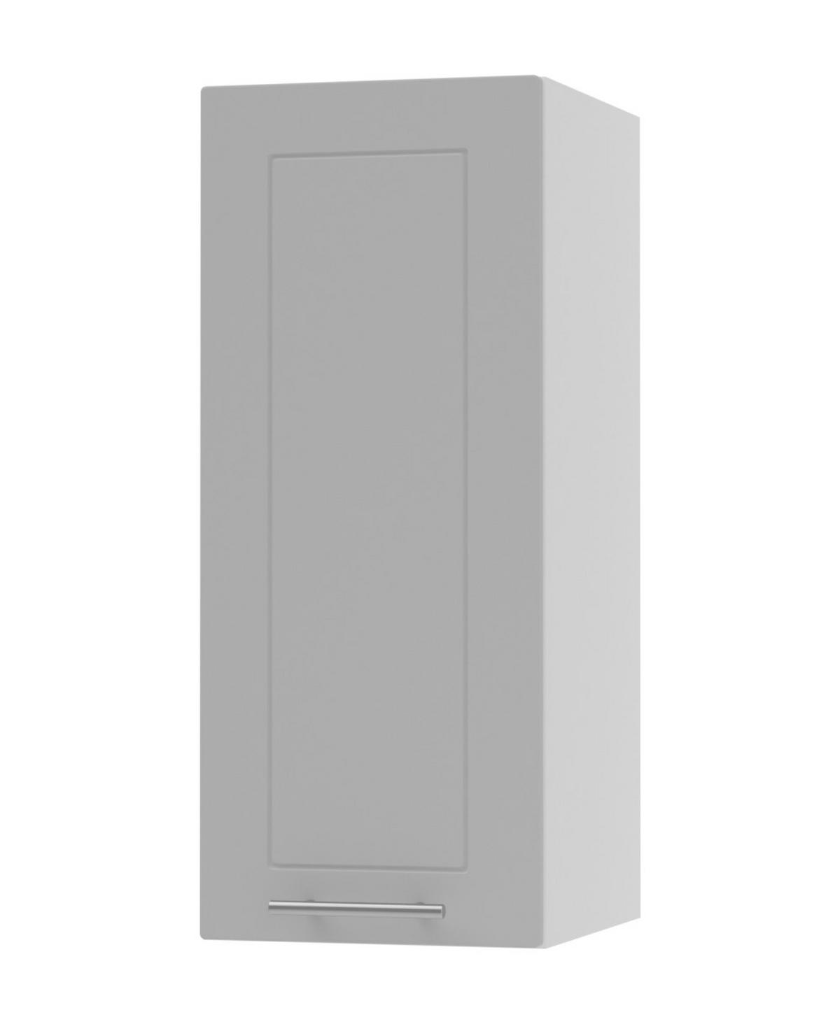 KÜCHENHÄNGESCHRANK Kvantum W2/30 Dust Grey Matt / Weiß Matt 30 / 32,5 / 72cm - Weiß/Grau, Holz/Holzwerkstoff (30/72/32.5cm) - Feldmann-Wohnen
