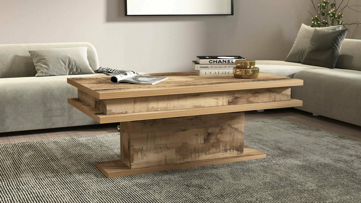 WOHNZIMMERTISCH Ahorn 55/100/42 cm - Braun, Holzwerkstoff (55/100/42cm) - DMORA