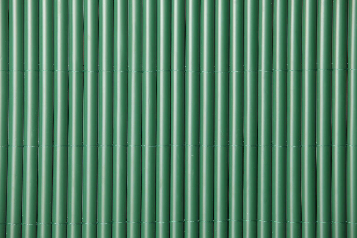 SICHTSCHUTZMATTE Elma PVC 90x1000cm Grün Balkon Sichtschutz - Grün, Kunststoff (1000/90cm) - DELUKE