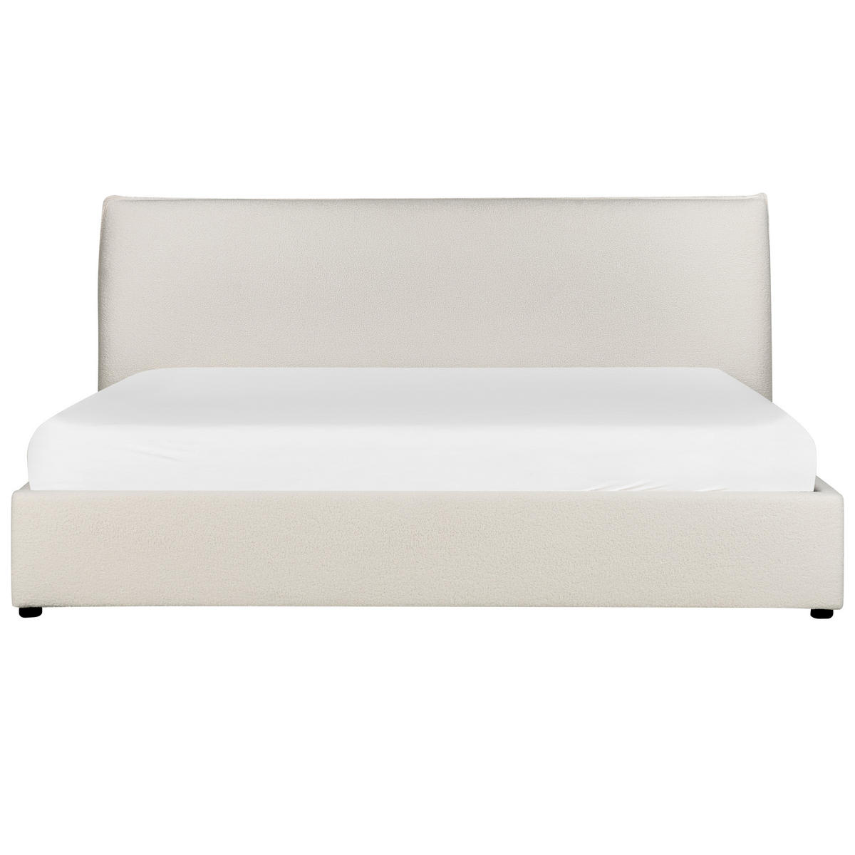 BETT 180/200 cm Cremeweiß Lavaur - Weiß, Textil (180/200cm) - Beliani