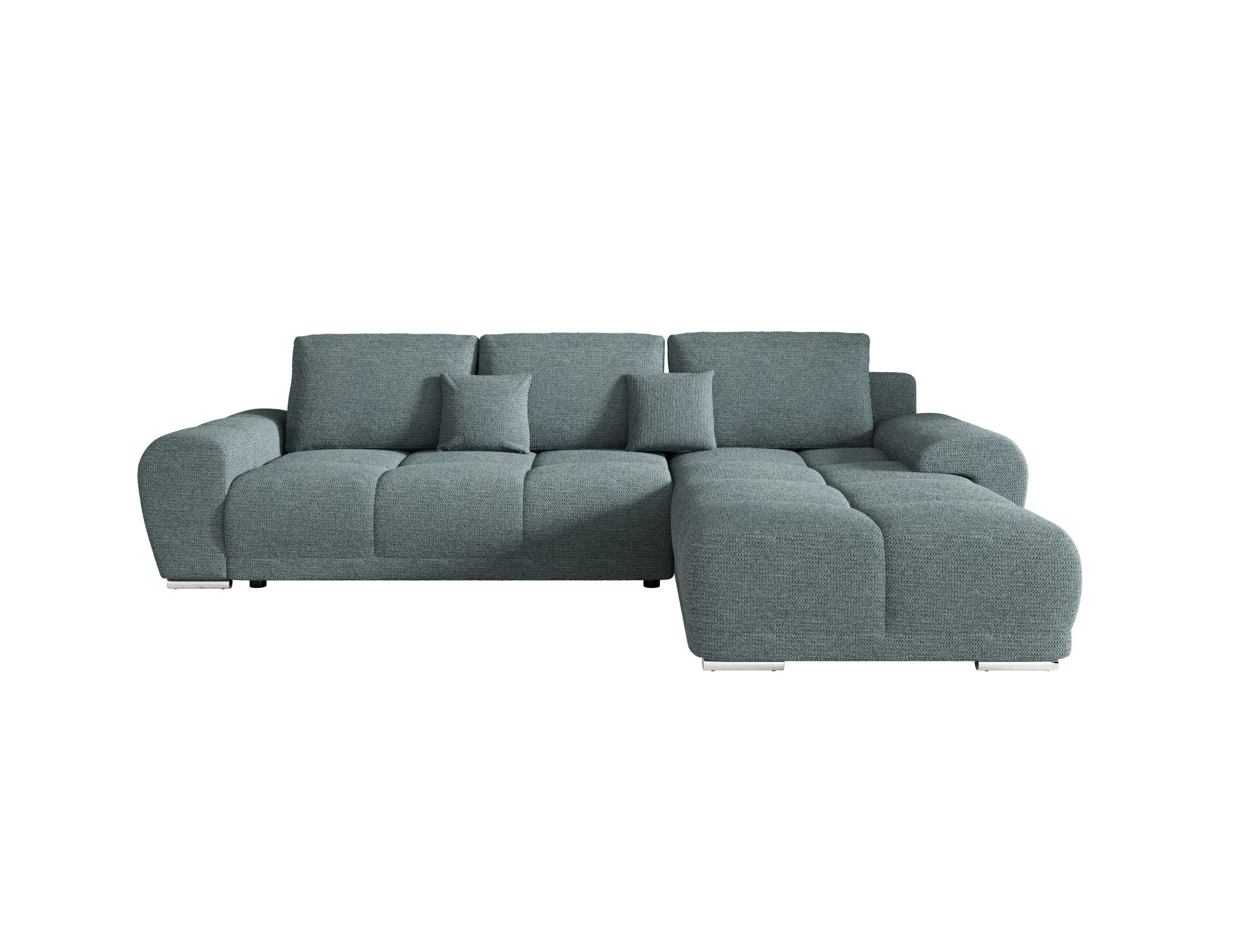 ECKSOFA BEGA L Rechts ARAGON 75 mit Schlaffunktion - Blau, Textil (289/185cm) - Bedante