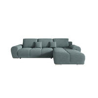 ECKSOFA BEGA L Rechts ARAGON 75 mit Schlaffunktion - Blau, Textil (289/185cm) - Bedante