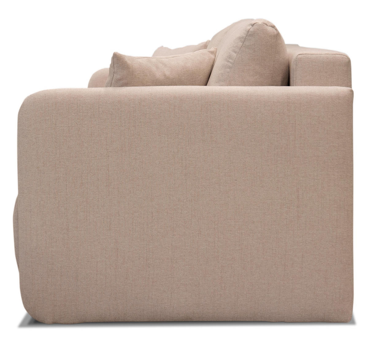 SOFA Anvio Beige mit Schlaffunktion - Beige/Schwarz, Kunststoff/Textil (220/88/100cm) - Selsey