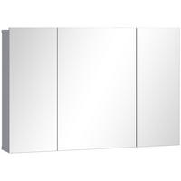 SPIEGELSCHRANK MDF Grau - Grau, Holzwerkstoff (15/60/90cm) - Kleankin