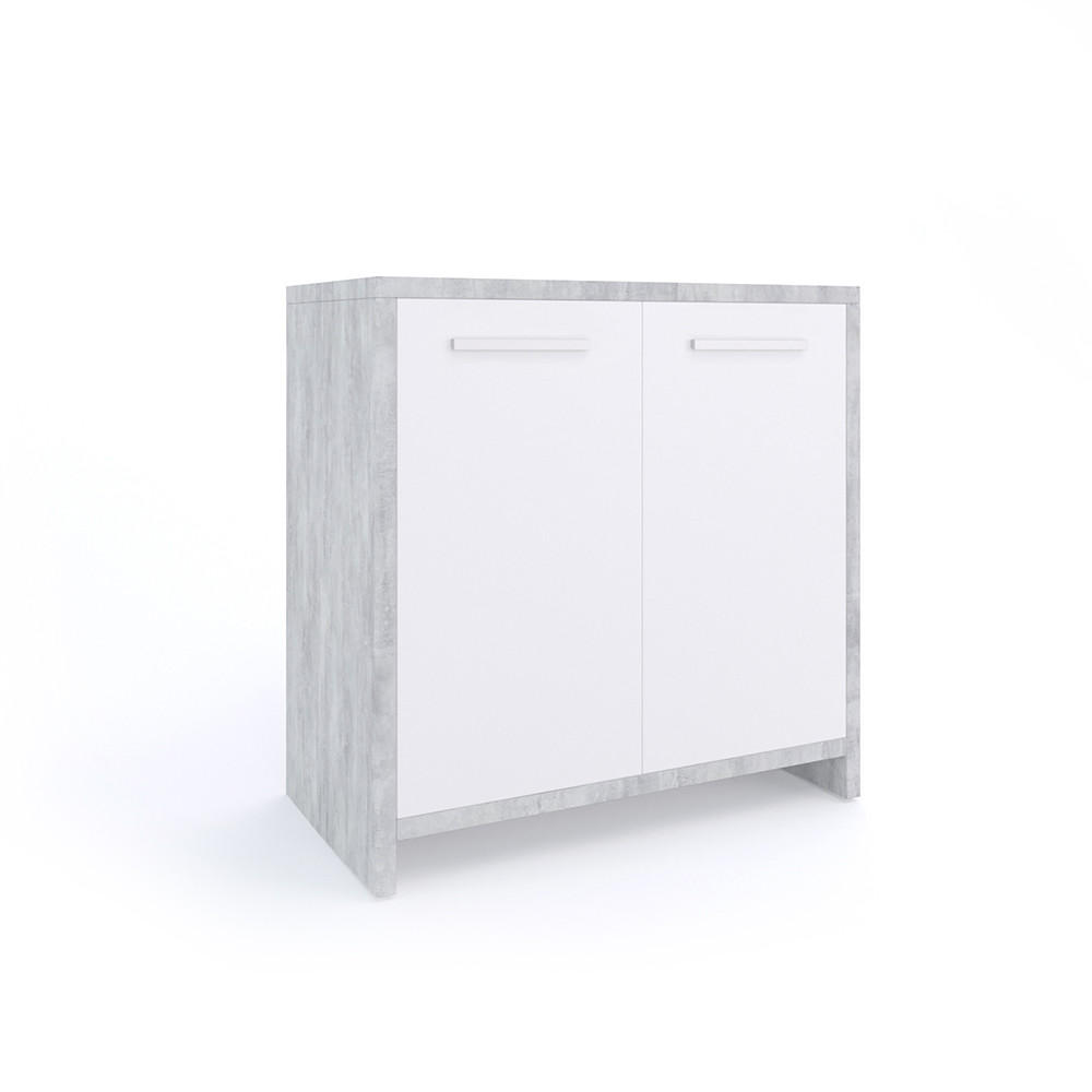 WASCHBECKENUNTERSCHRANK Kiko Beton 58 x 60 cm - Schieferfarben, Holzwerkstoff (58/60/33cm) - Vicco