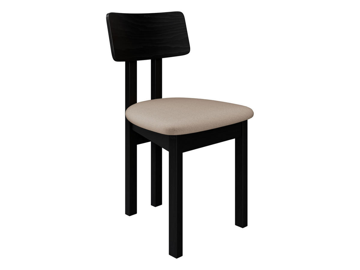 ESSZIMMERSTUHL Divo II - Beige/Schwarz, Holz/Textil (47/85/48cm) - MIRJAN24