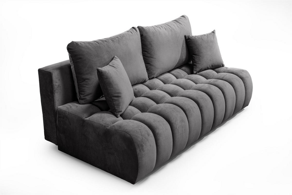 SCHLAFSOFA Nina - Anthrazit, Holzwerkstoff/Textil (200/96/107cm) - Fun Möbel