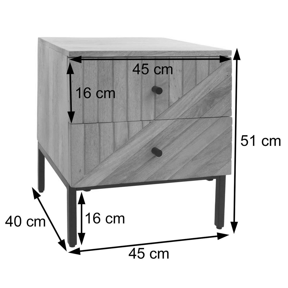 NACHTTISCH Beige - Beige, Holz (45/51/40cm) - MCW