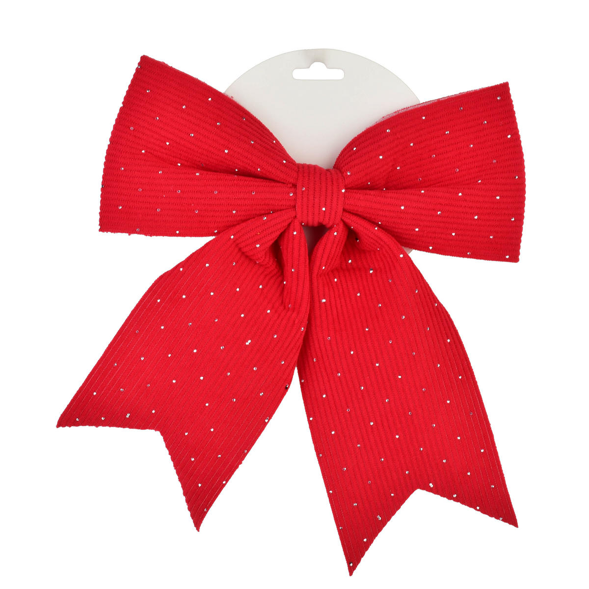 SCHLEIFE Santa Lila Rot 24x24x28 cm Kunststoff - Rot, Kunststoff (24/28/24cm) - Mondex