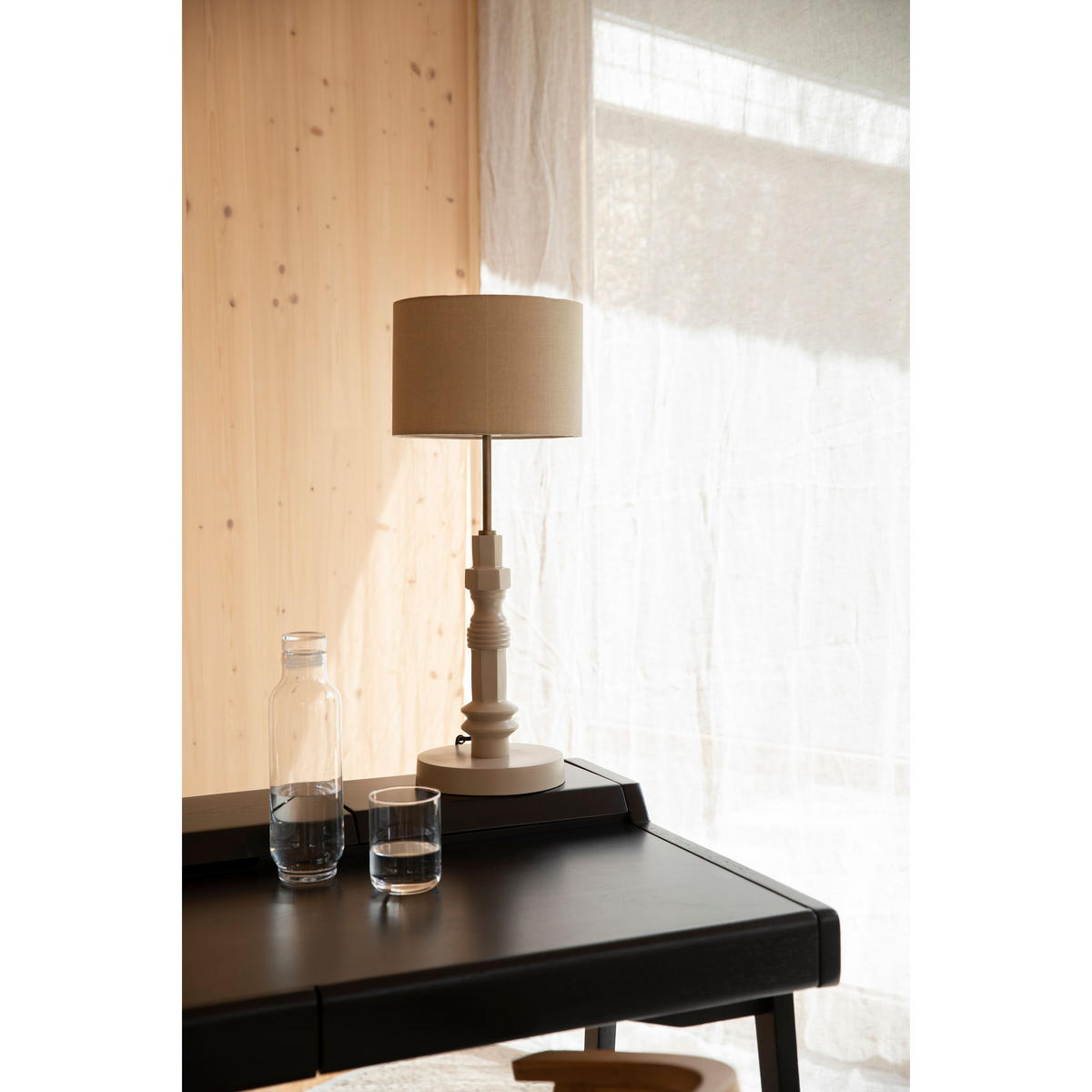 SCHREIBTISCH Kaat Schwarz - Schwarz, Holz (70/120/81cm) - Zuiver