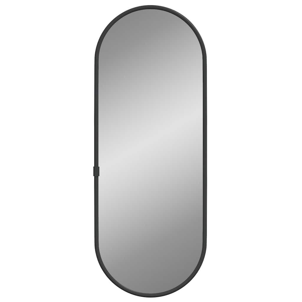 WANDSPIEGEL Schwarz 40x15 cm Oval - Schwarz, Glas (15/40/1cm) - furnicato